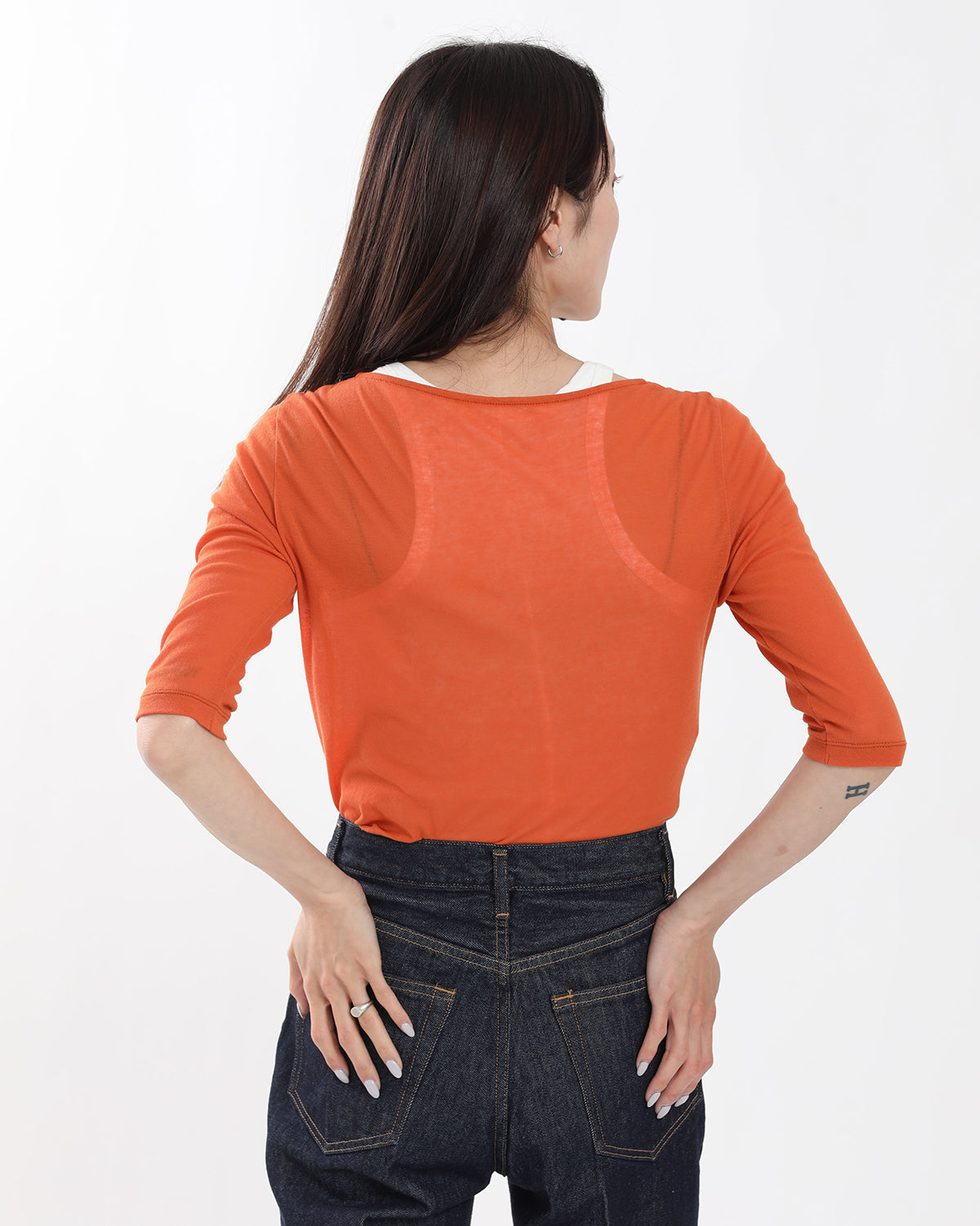 SHEER RIB HENRY T-SHIRT