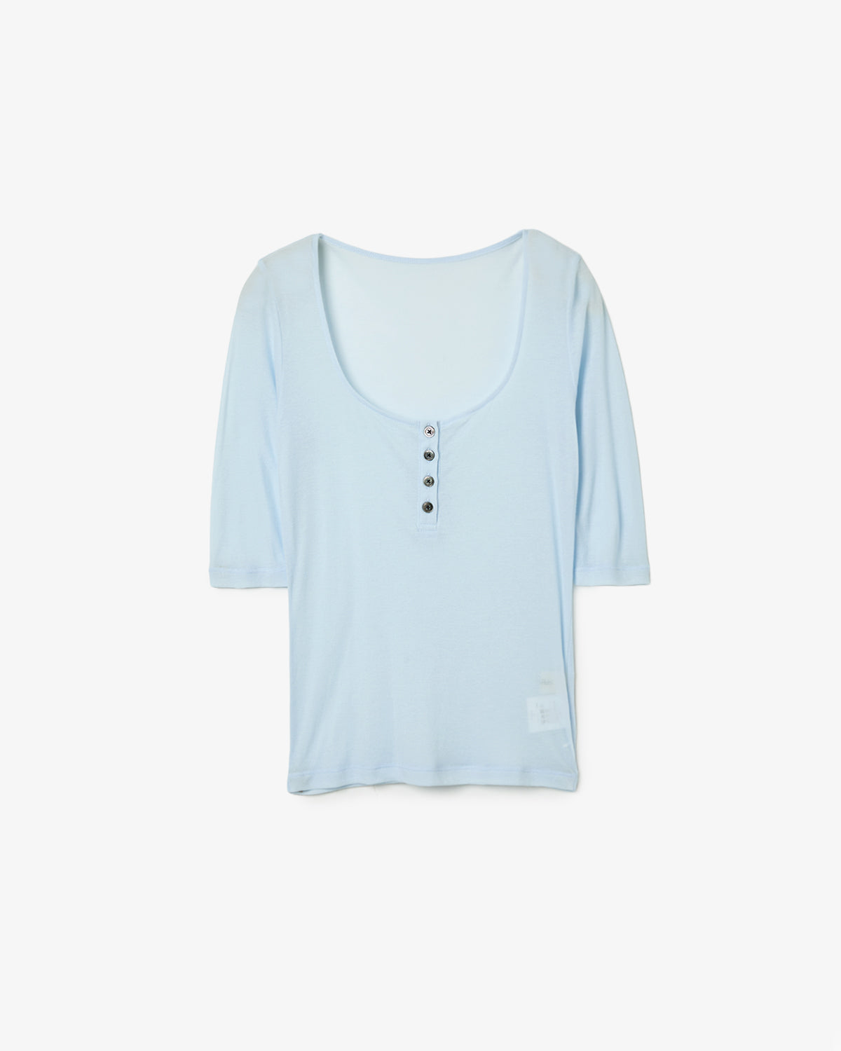 SHEER RIB HENRY T-SHIRT