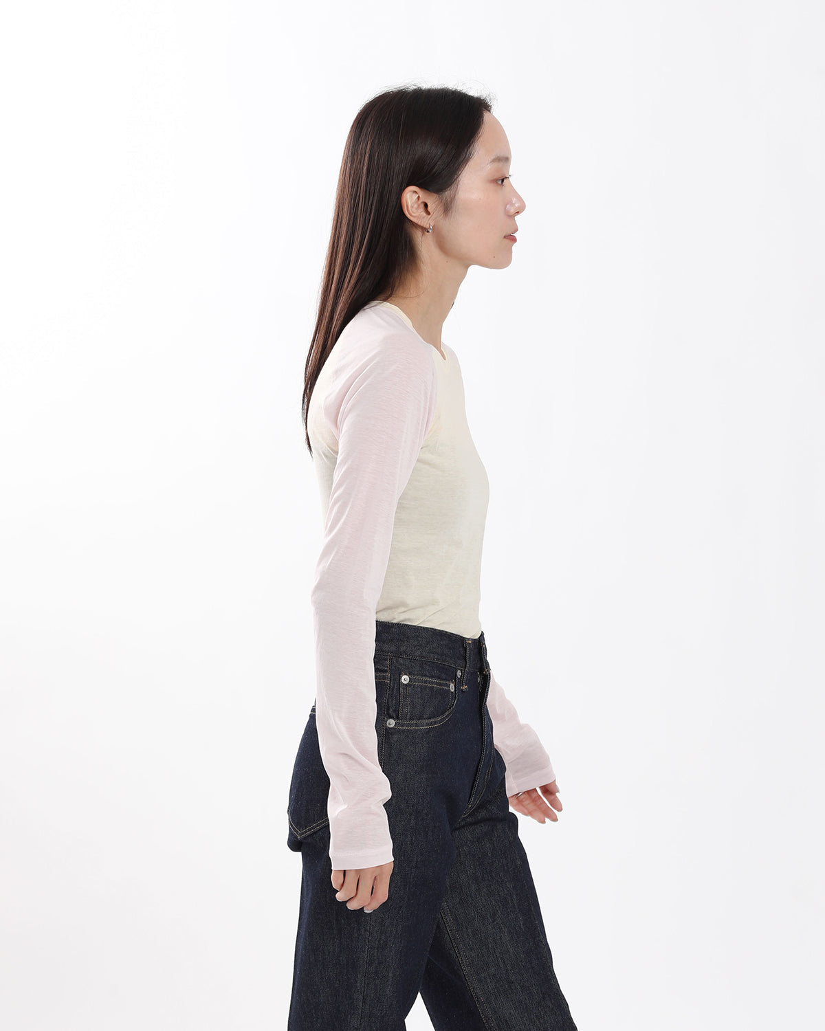 SWITCHING COLOR L/S T-SHIRT