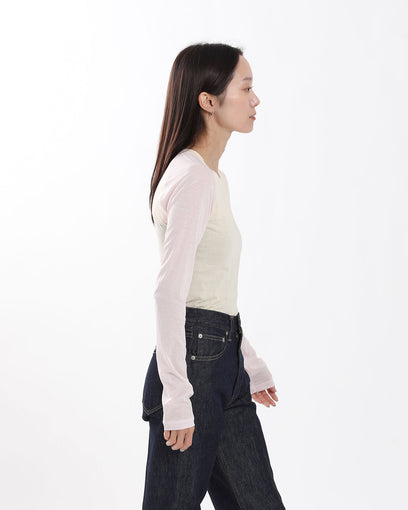 SWITCHING COLOR L/S T-SHIRT