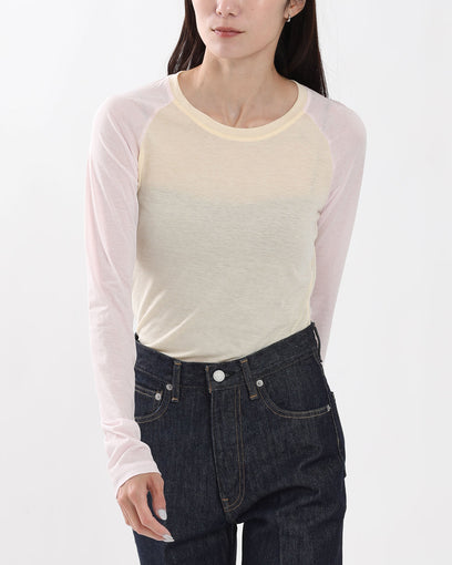 SWITCHING COLOR L/S T-SHIRT