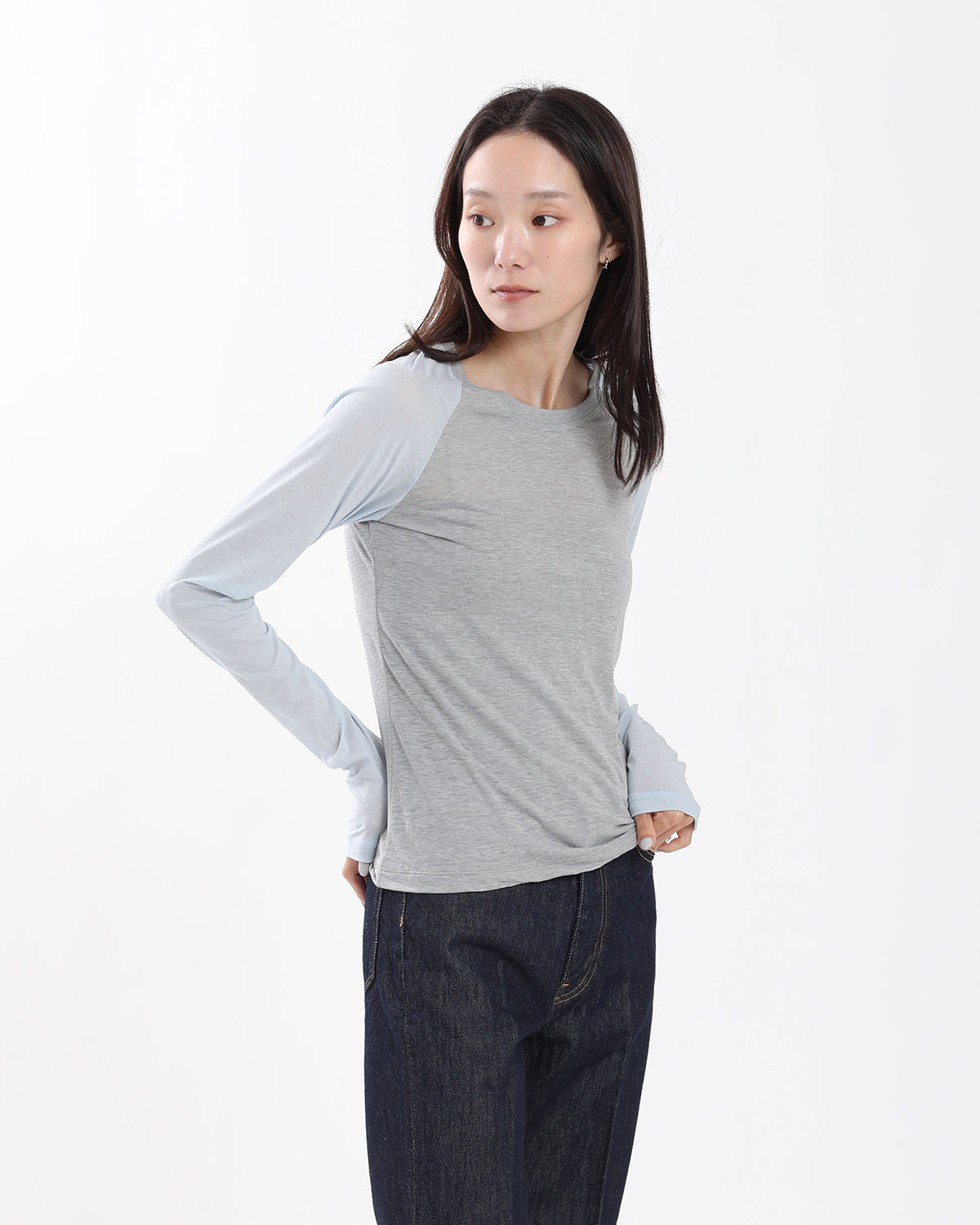 SWITCHING COLOR L/S T-SHIRT