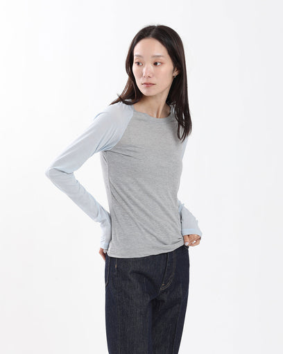SWITCHING COLOR L/S T-SHIRT