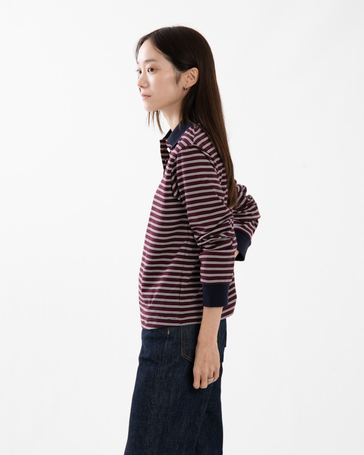 BORDER POLO L/S T-SHIRT