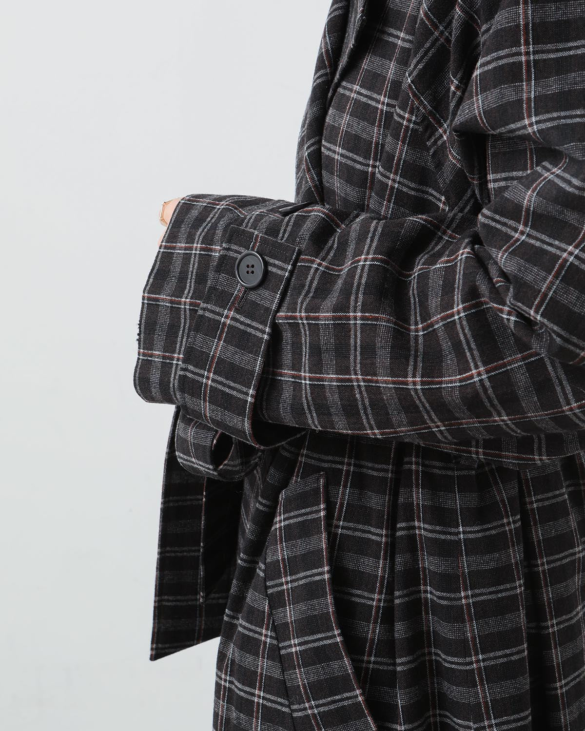 WASHABLE WOOL CHECK COAT