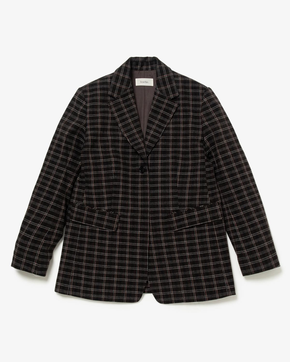 WASHABLE WOOL CHECK JACKET