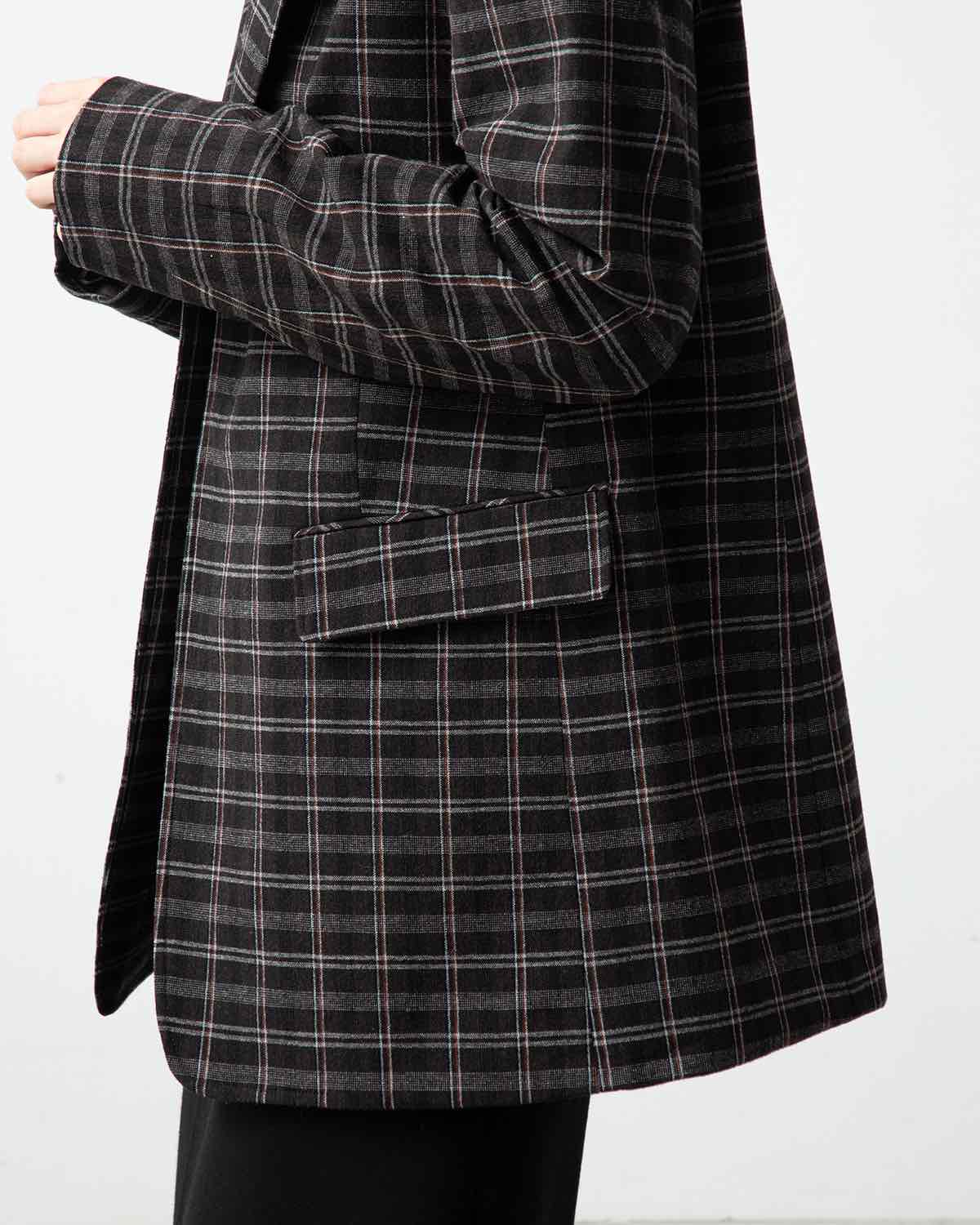 WASHABLE WOOL CHECK JACKET