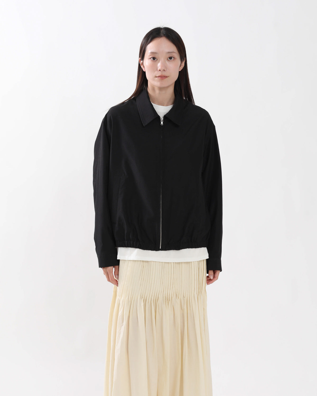 SILK ZIP BLOUSON