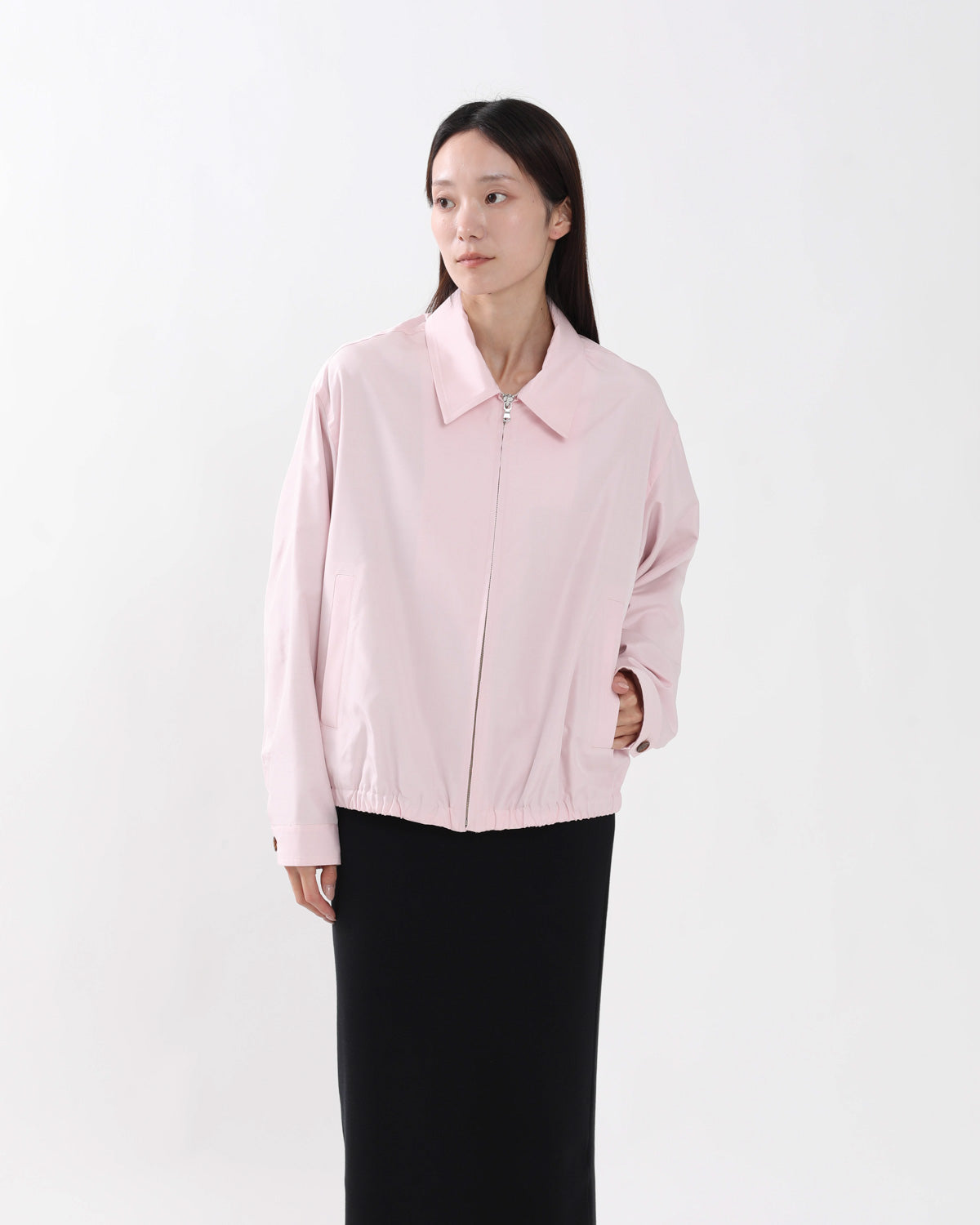 SILK ZIP BLOUSON