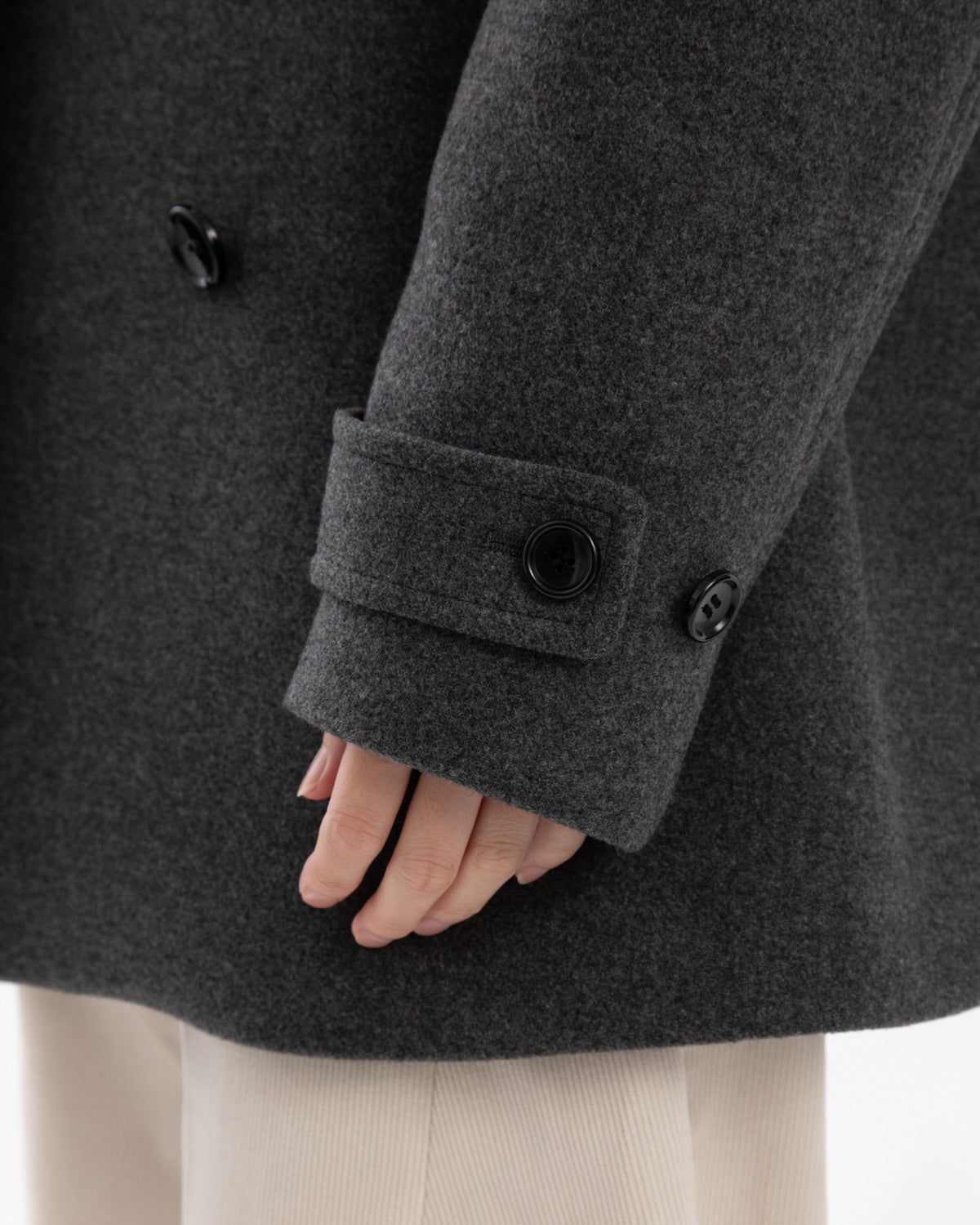MELTON PEA COAT