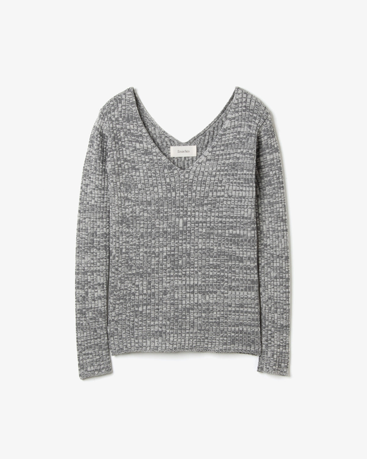 V-NECK MELANGE KNIT