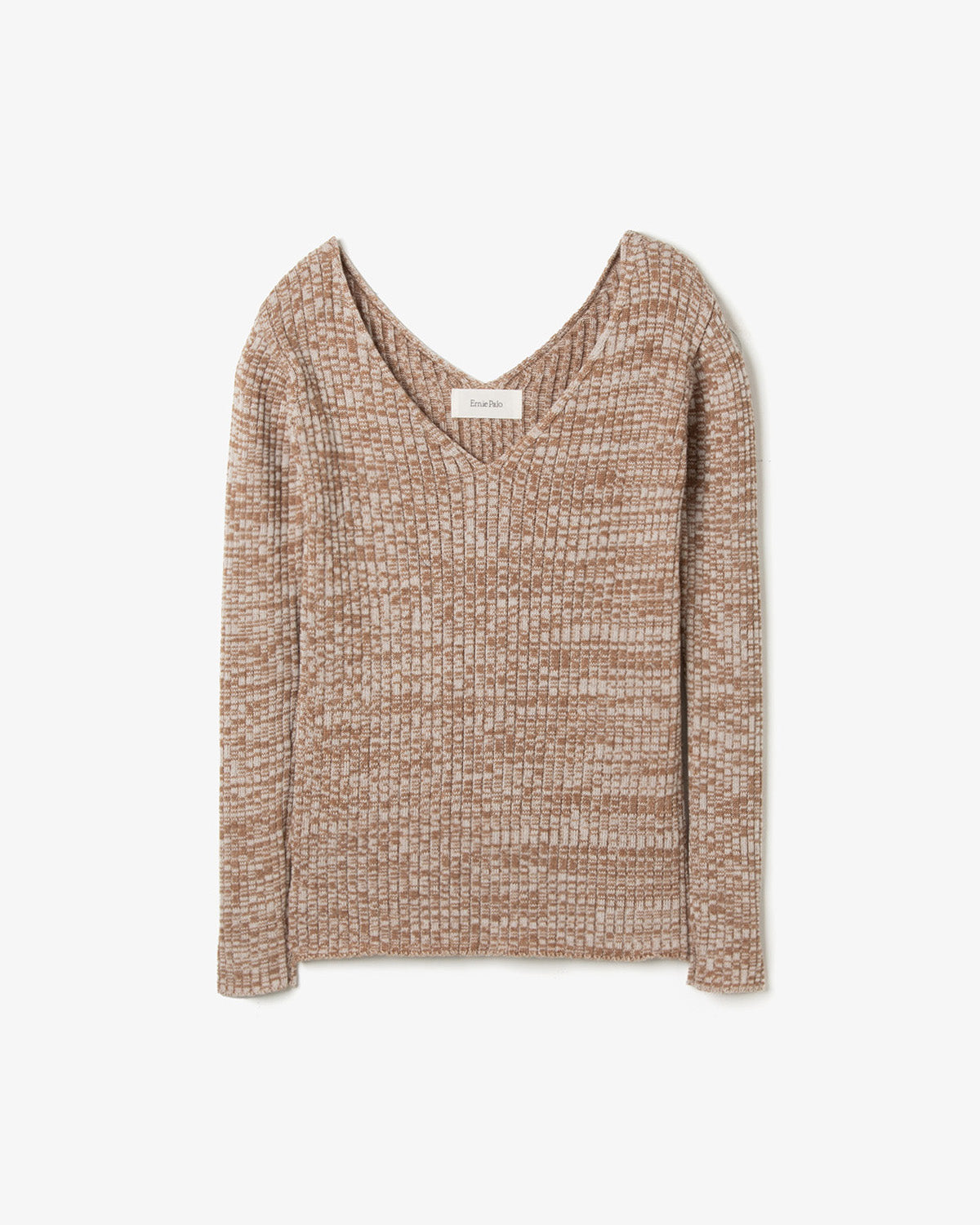 V-NECK MELANGE KNIT