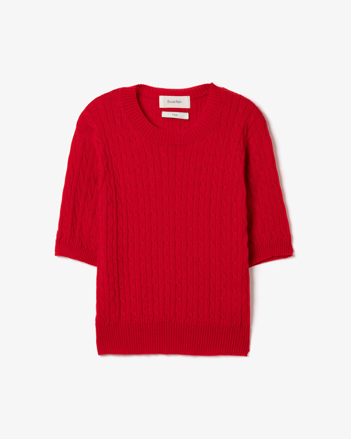 ERNIE PALO X TAN CABLE HALF SLEEVE KNIT