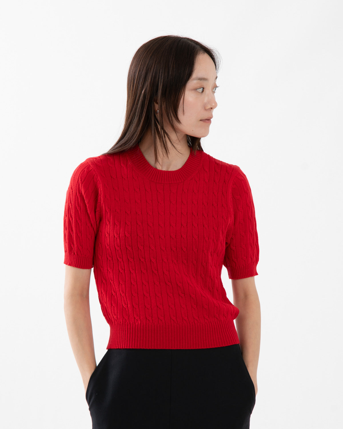 ERNIE PALO X TAN CABLE HALF SLEEVE KNIT