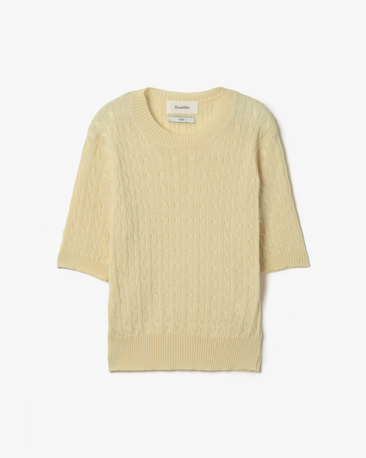 ERNIE PALO X TAN CABLE HALF SLEEVE KNIT