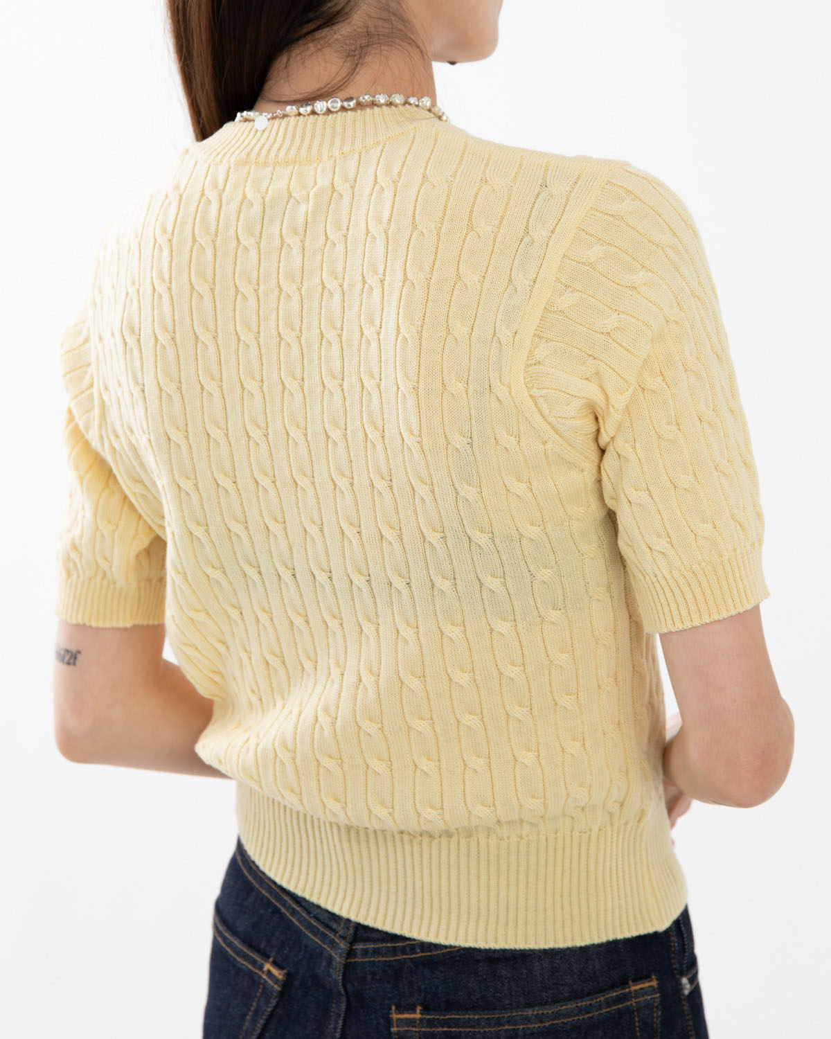 ERNIE PALO X TAN CABLE HALF SLEEVE KNIT