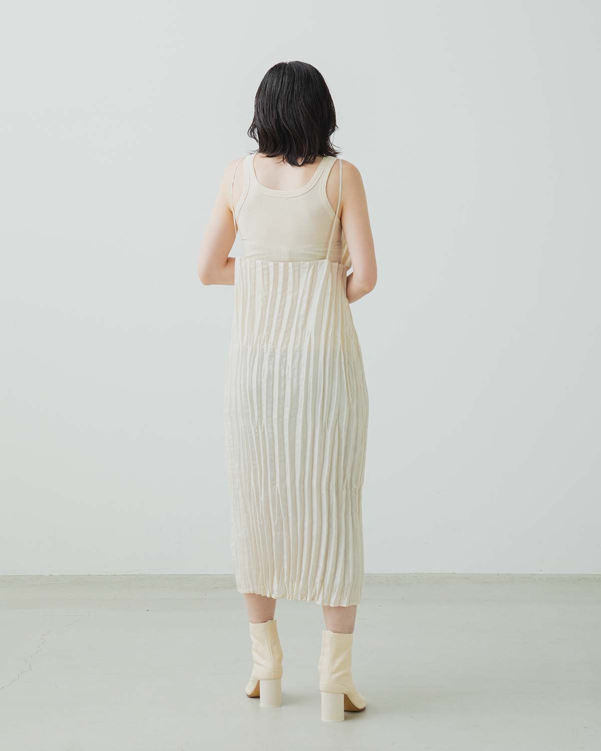 PLEATS CAMI DRESS