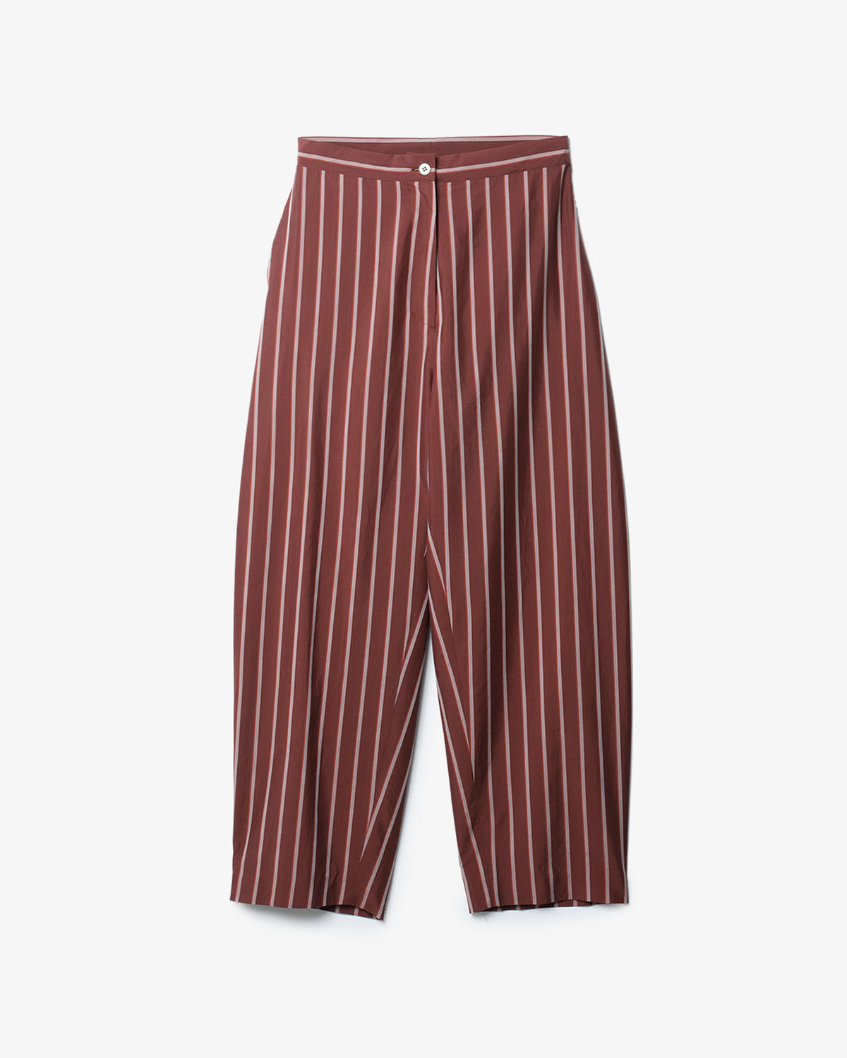 SILK COTTON STRIPE EASY CURVE PANTS (WOMEN'S)