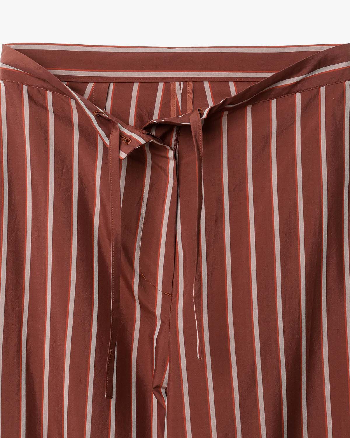 SILK COTTON STRIPE EASY CURVE PANTS (WOMEN'S)