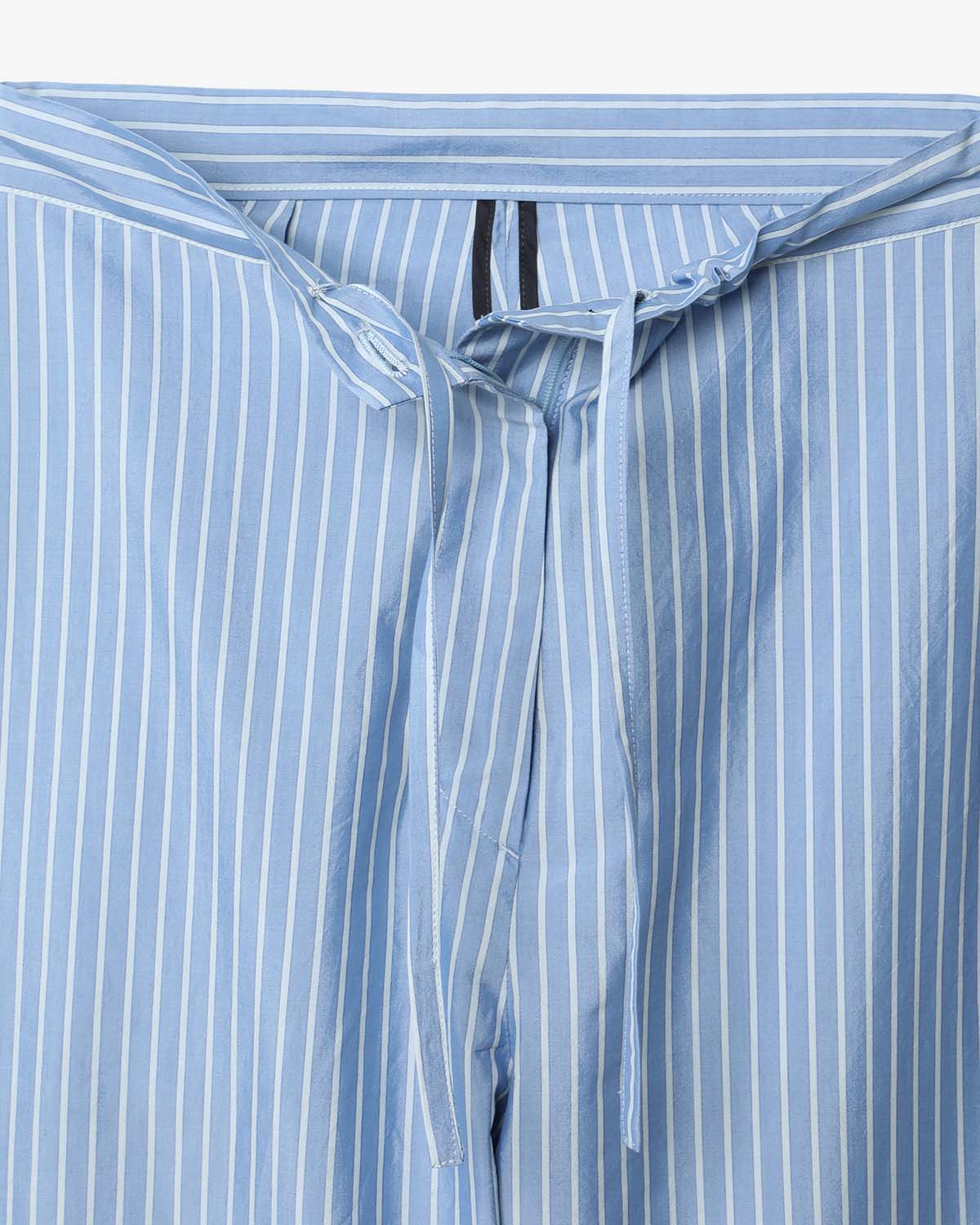 SILK COTTON STRIPE EASY CURVE PANTS (WOMEN'S)