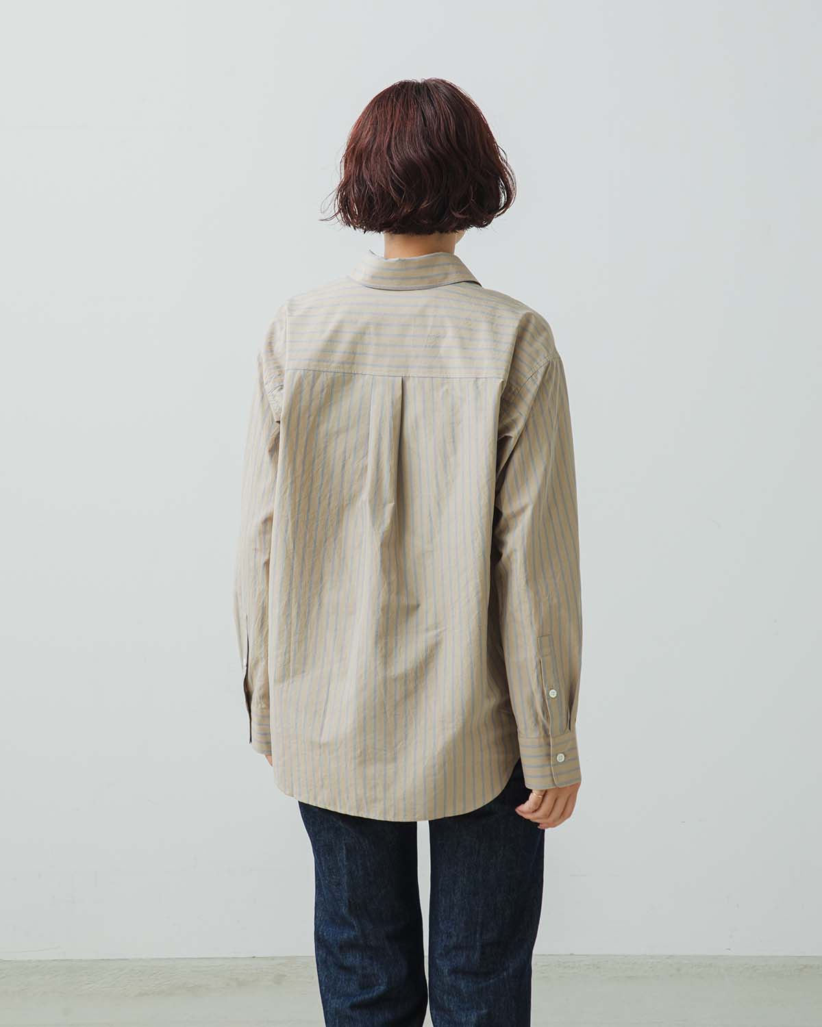 SILK COTTON STRIPE SHIRT