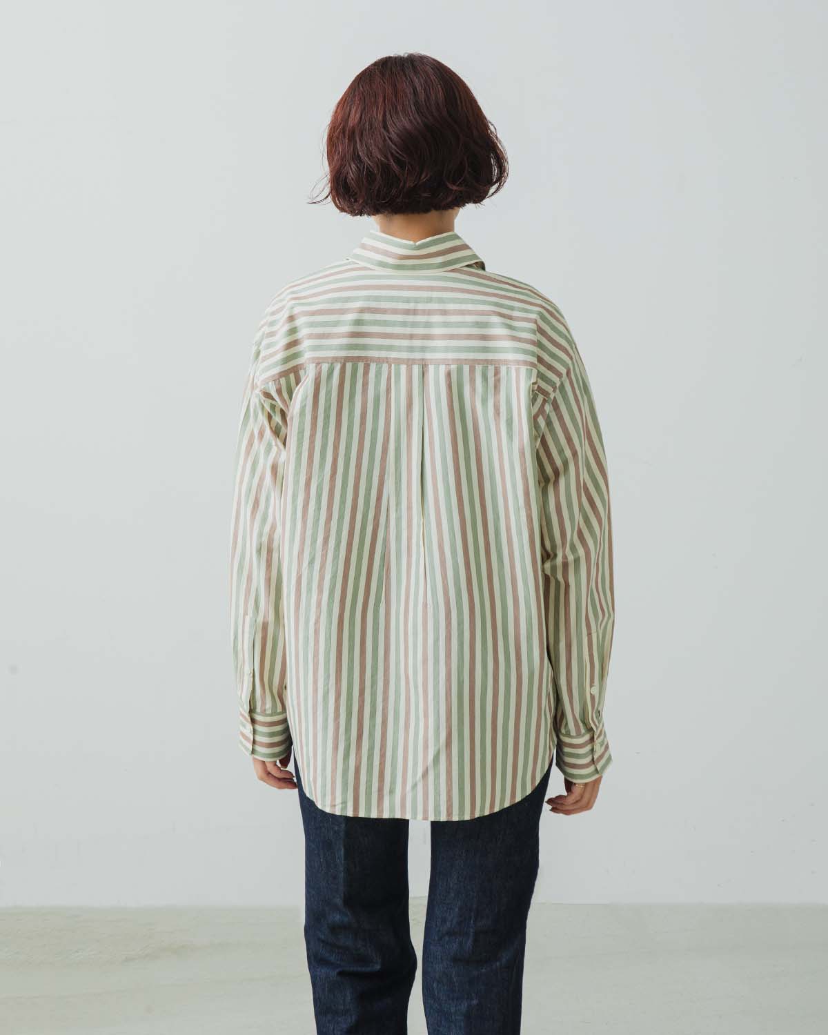 SILK COTTON STRIPE SHIRT