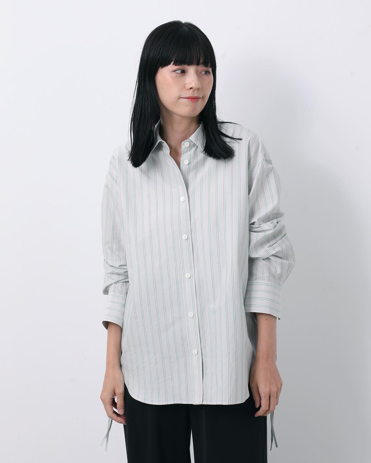 SILK COTTON STRIPE SHIRT