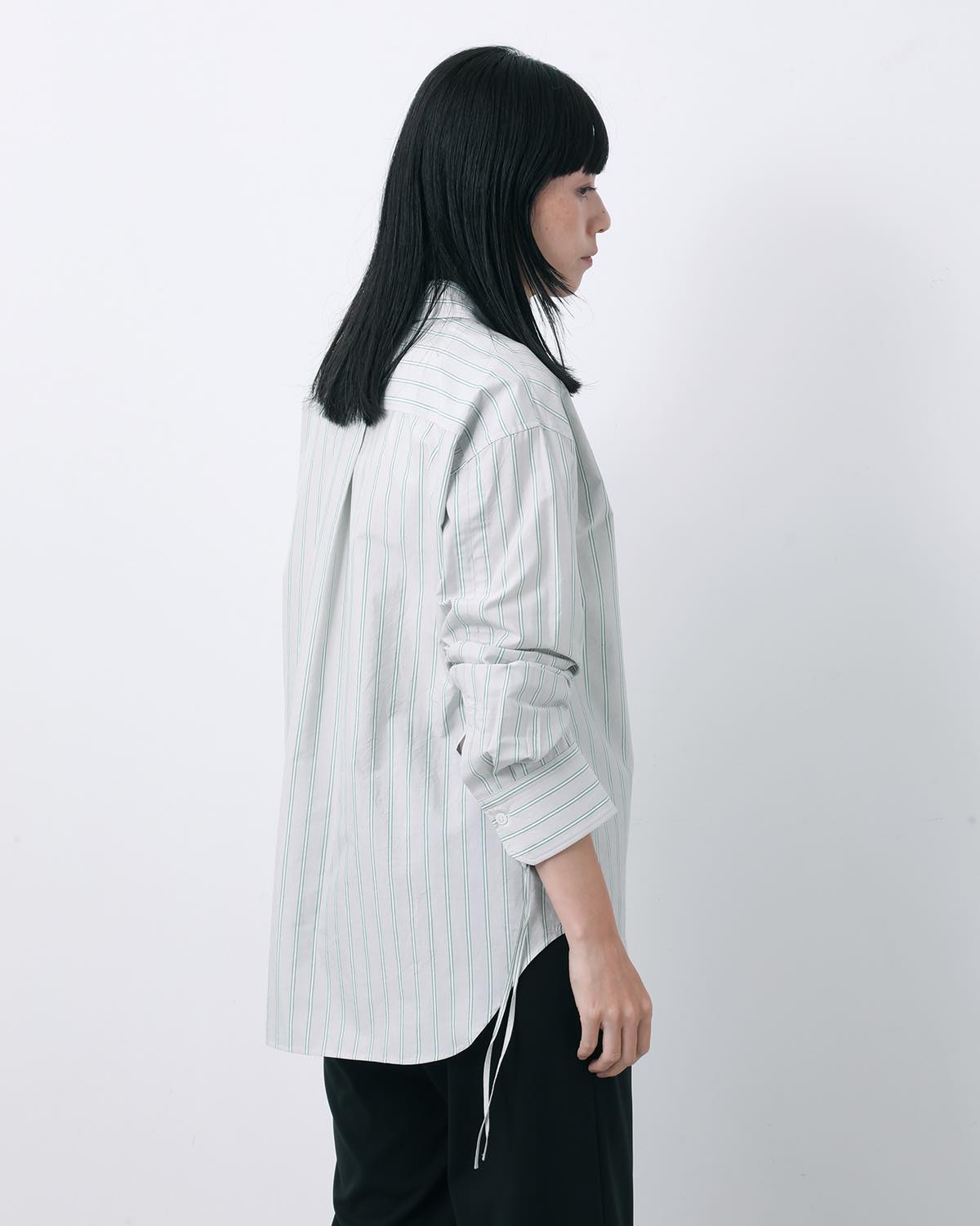 SILK COTTON STRIPE SHIRT