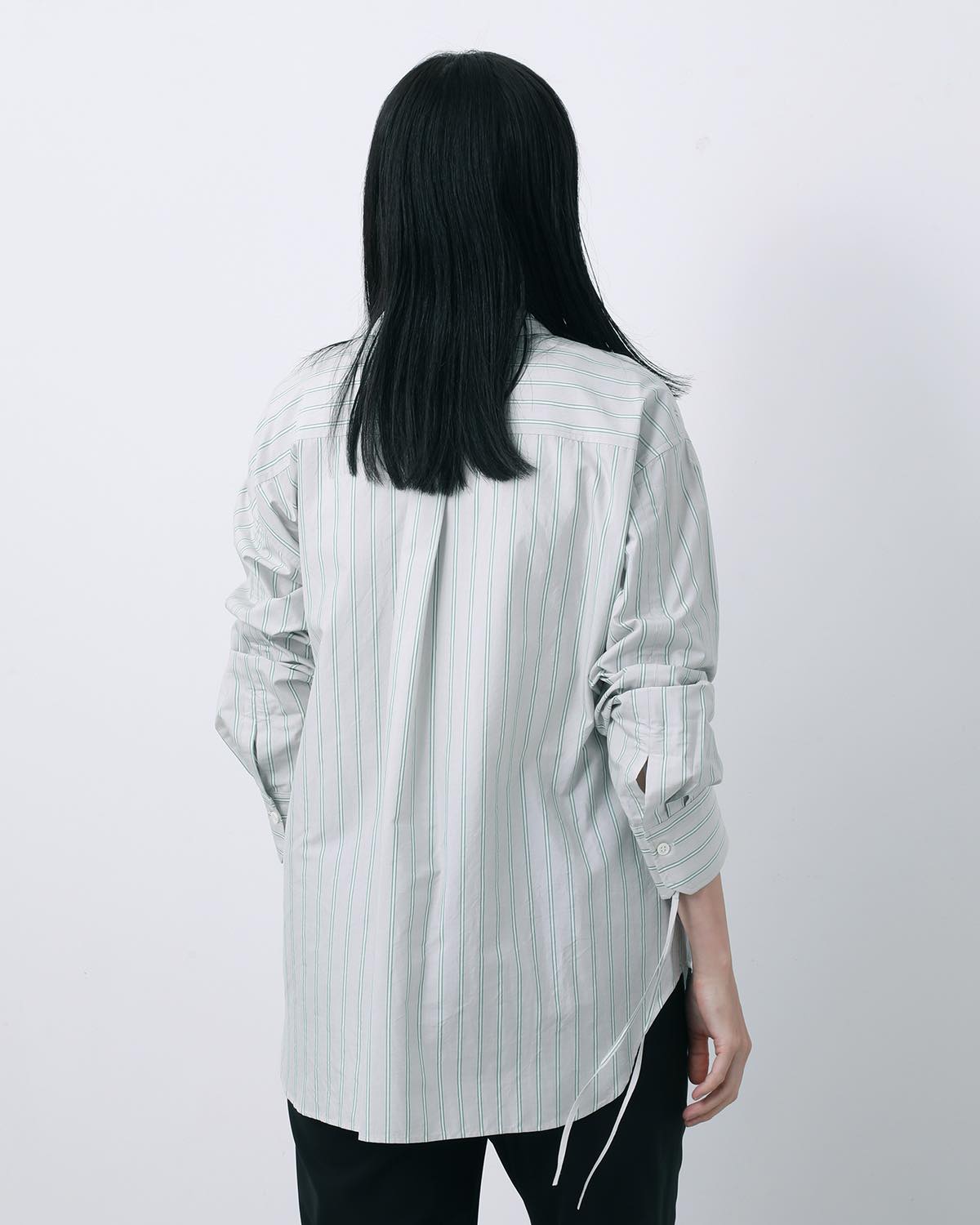 SILK COTTON STRIPE SHIRT