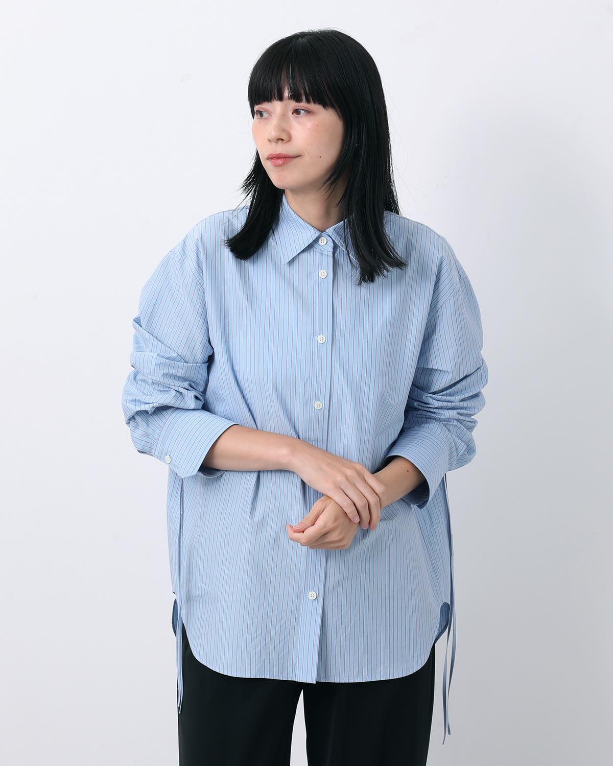 SILK COTTON STRIPE SHIRT
