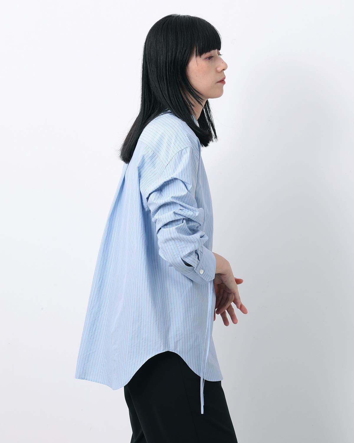 SILK COTTON STRIPE SHIRT