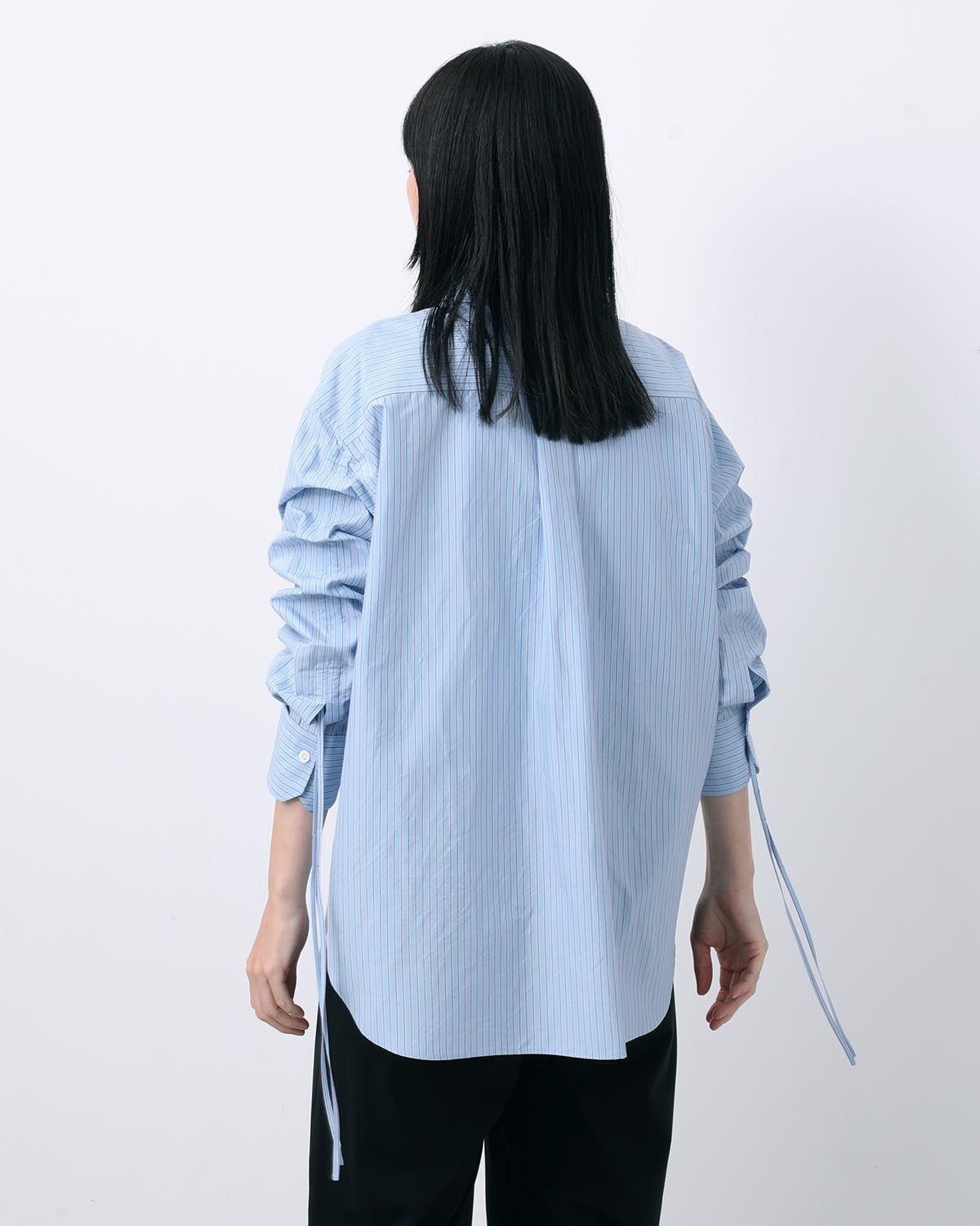 トップス ErniePalo Silk Cotton Stripe Shirt Stripe Shirt