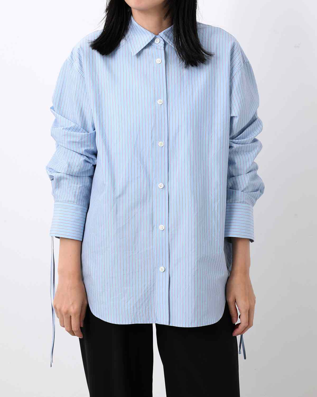 SILK COTTON STRIPE SHIRT