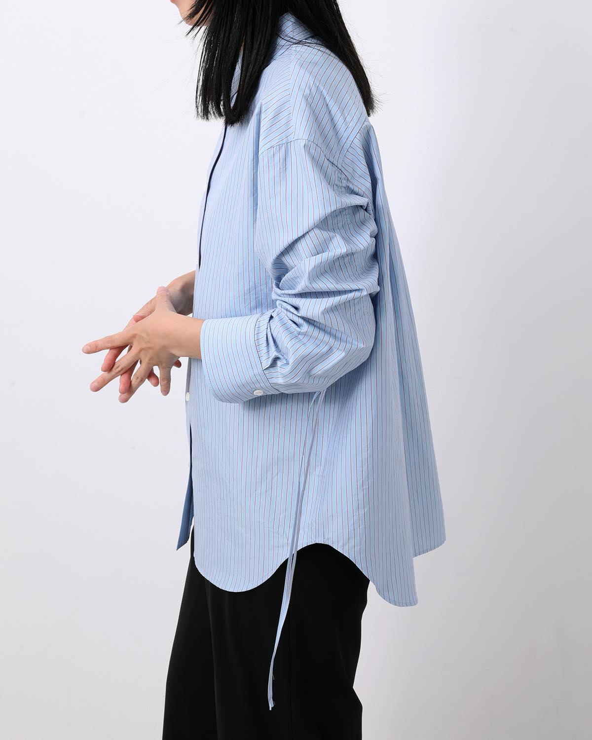 SILK COTTON STRIPE SHIRT