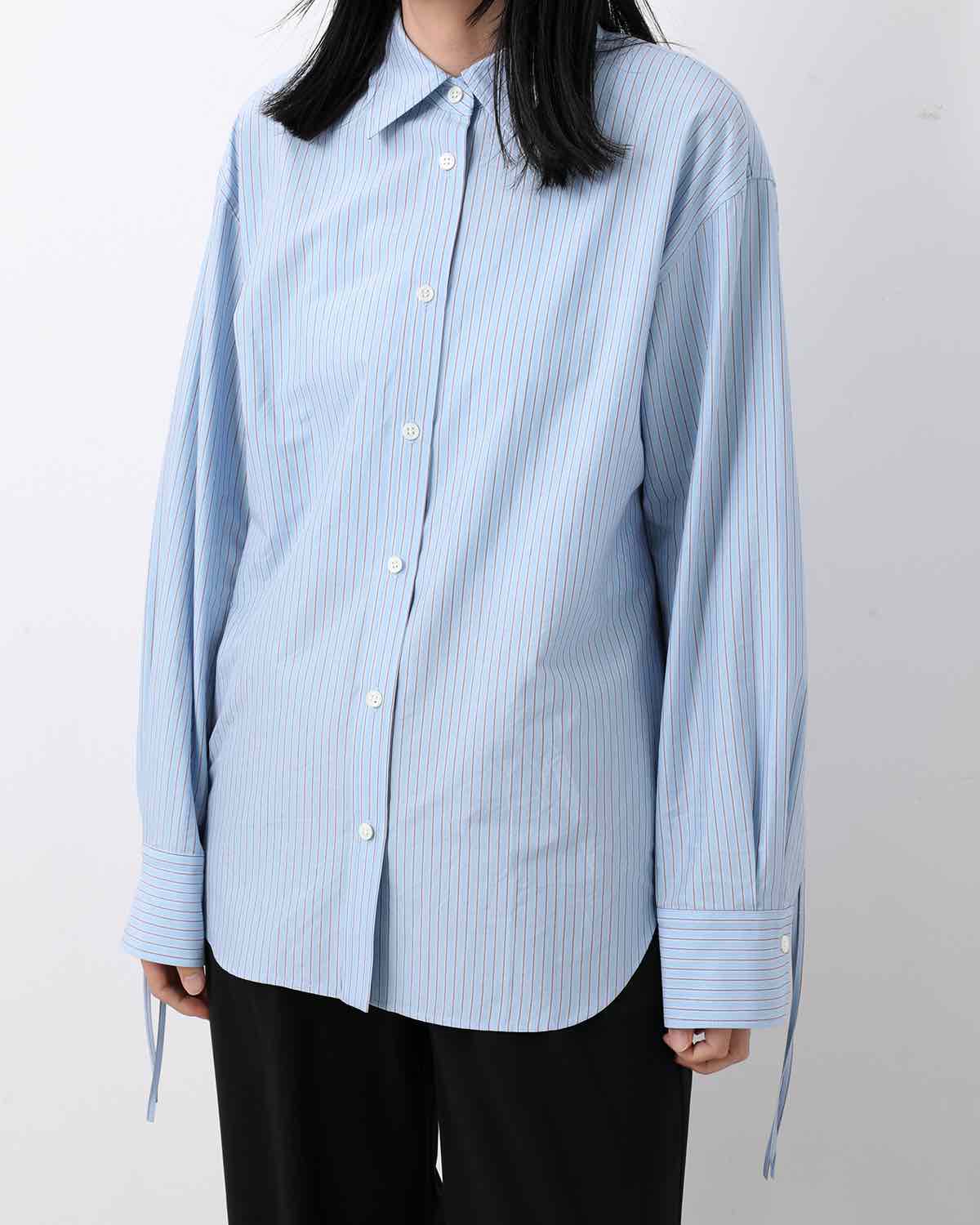 SILK COTTON STRIPE SHIRT