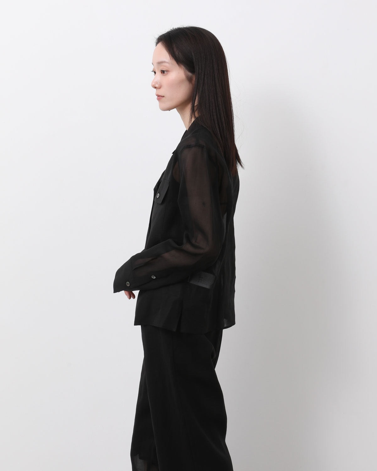 SHEER DOUBLE POCKET SHIRT