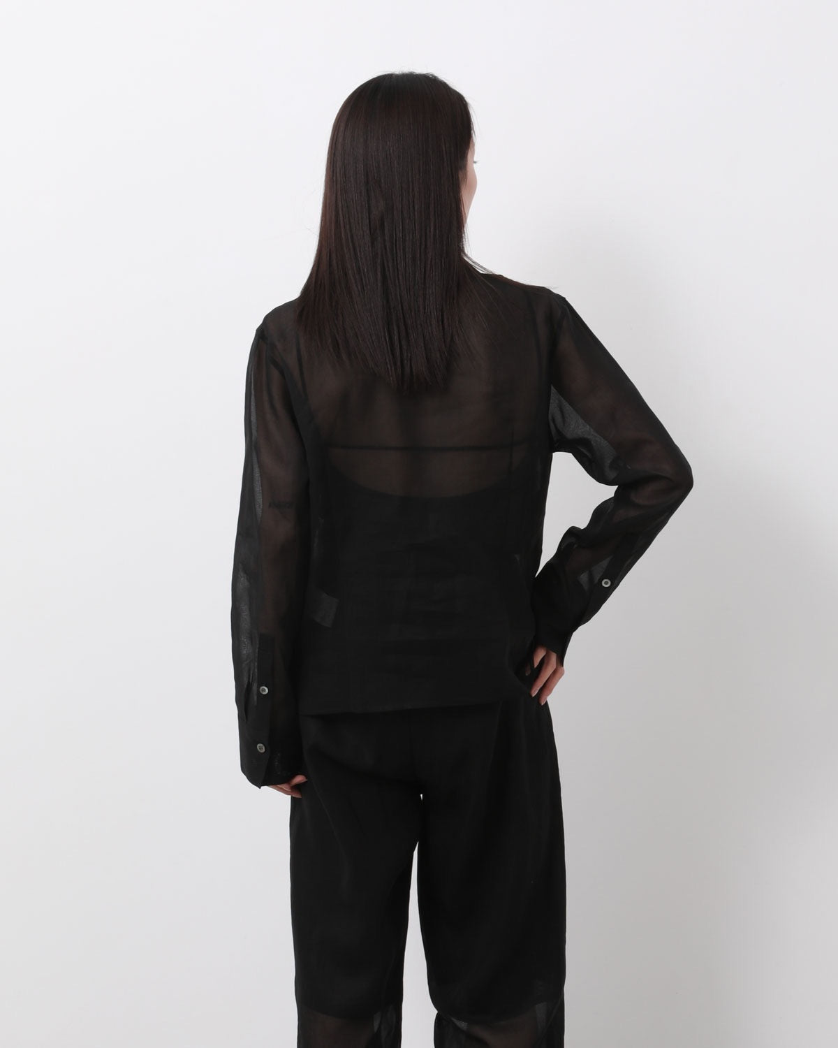 SHEER DOUBLE POCKET SHIRT