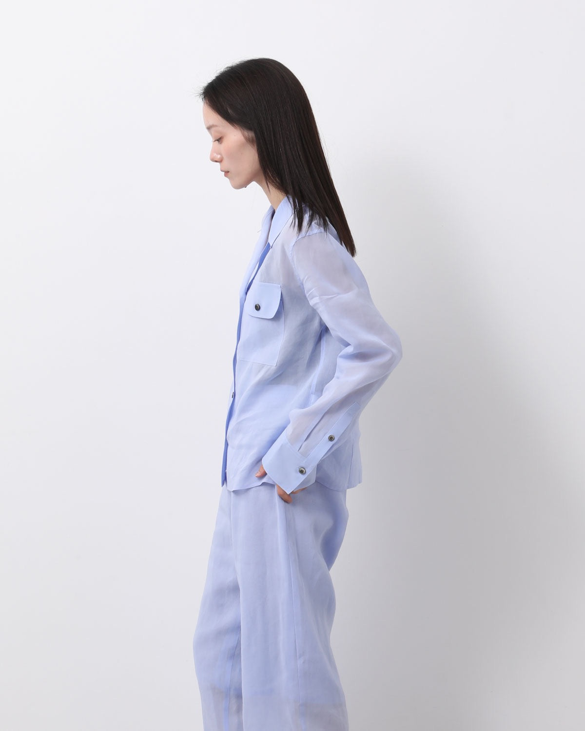 SHEER DOUBLE POCKET SHIRT