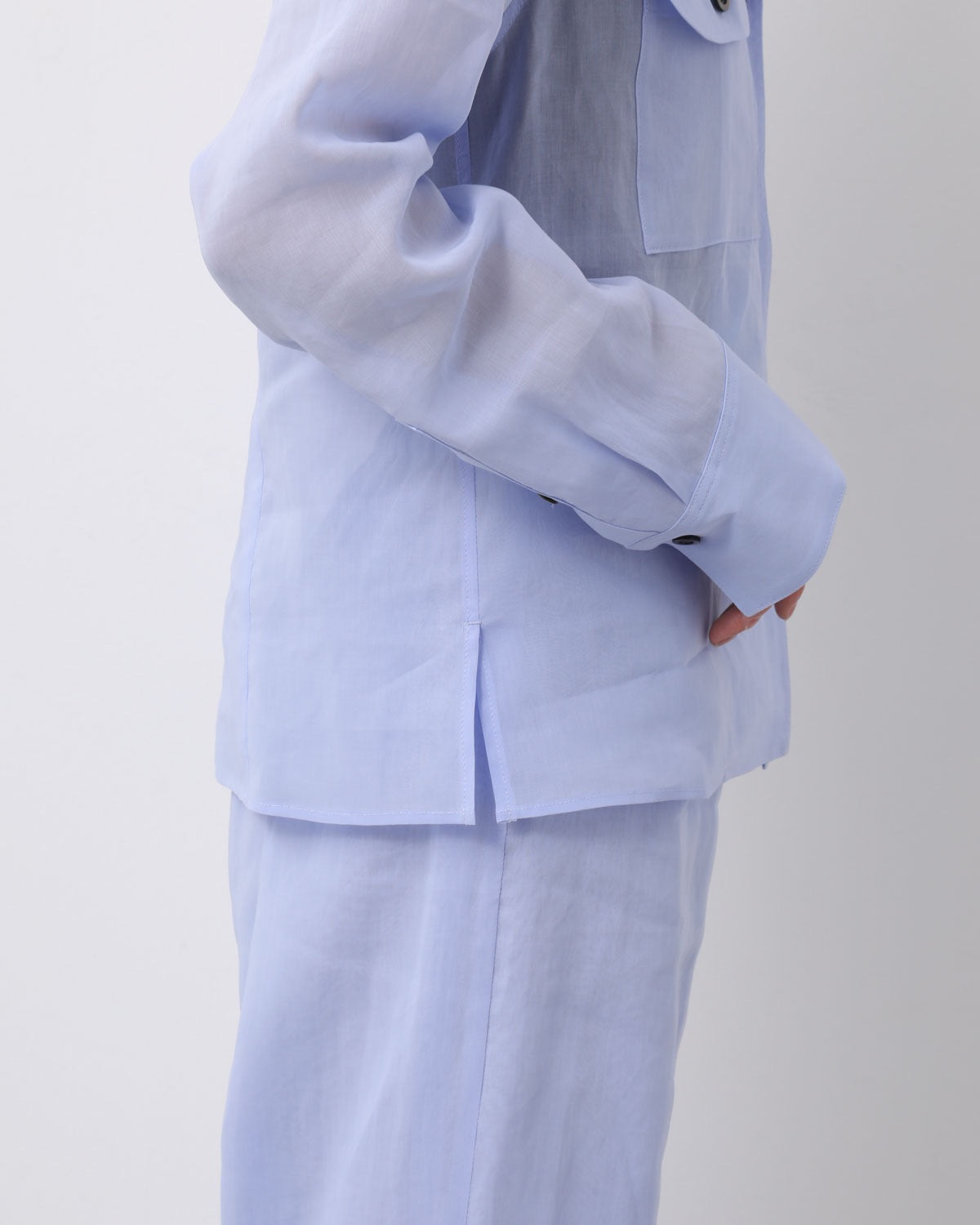 SHEER DOUBLE POCKET SHIRT