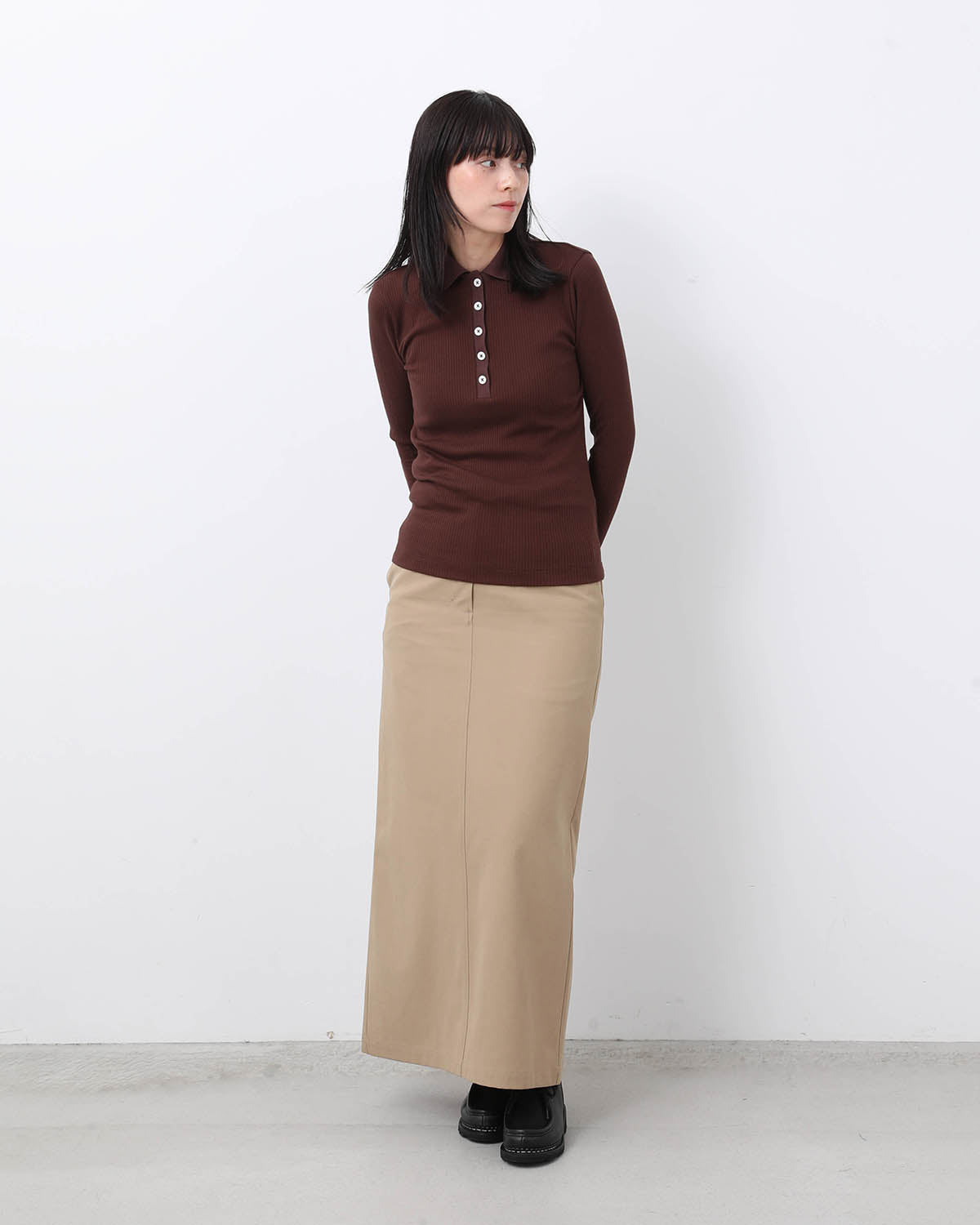NIDOM GABARDINE LONG SKIRT