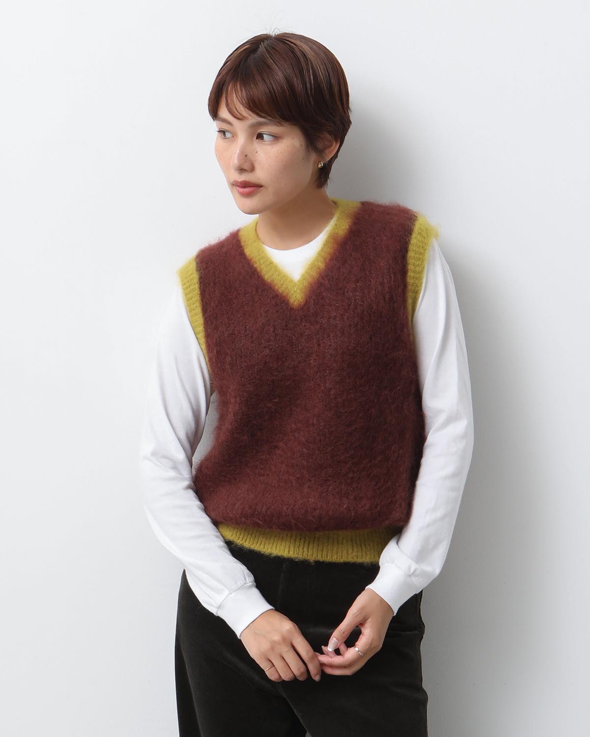 MOHAIR KNIT VEST