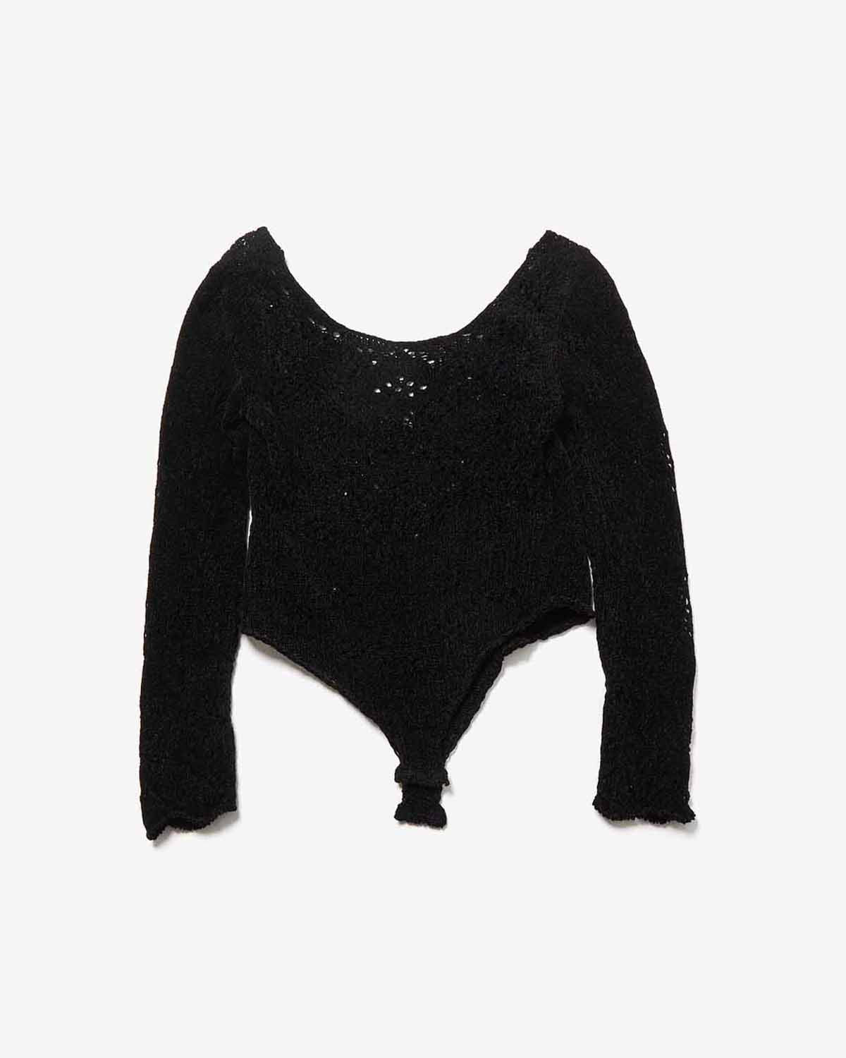 SILK VELVET LACE BODYSUIT