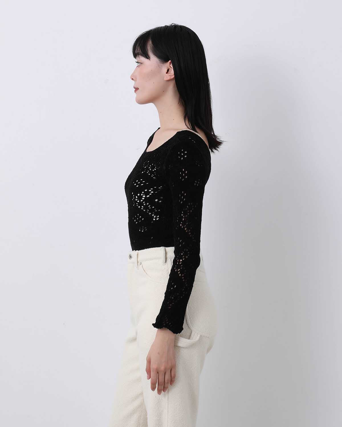 SILK VELVET LACE BODYSUIT