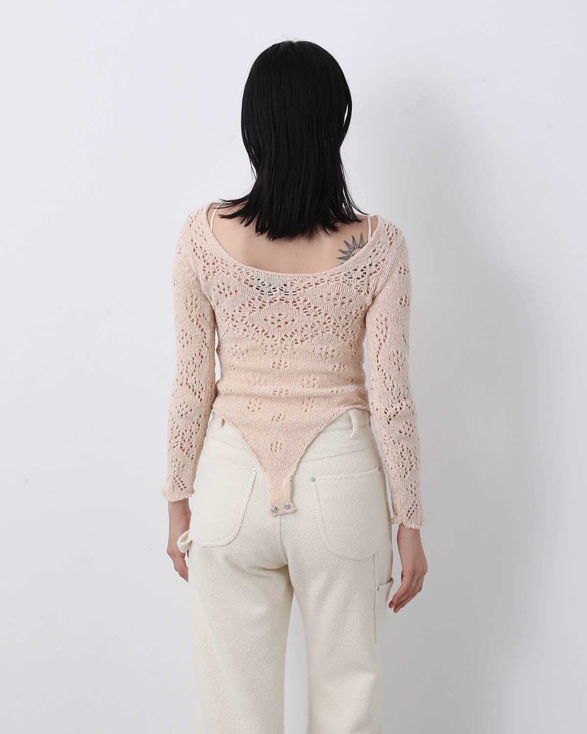 SILK VELVET LACE BODYSUIT