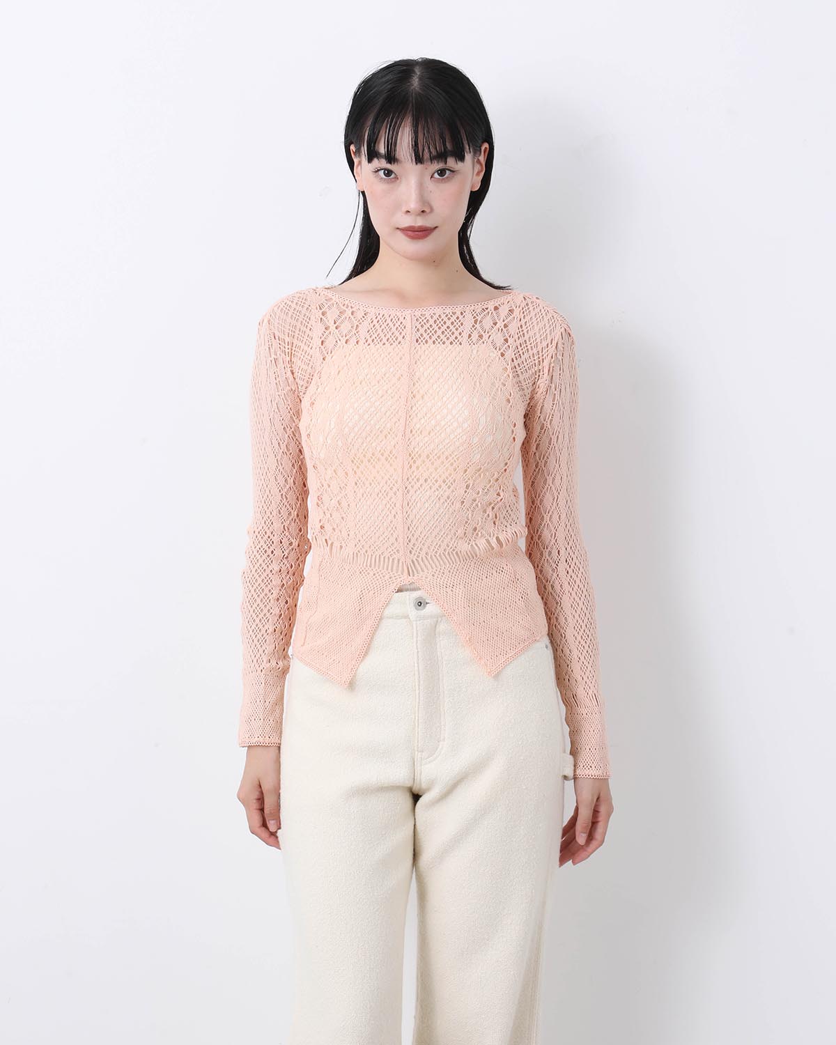 STRETCH LACE LONG SLEEVE TEE