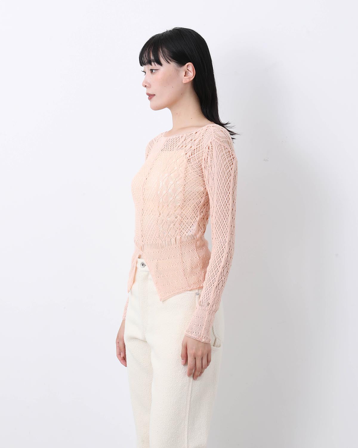 STRETCH LACE LONG SLEEVE TEE
