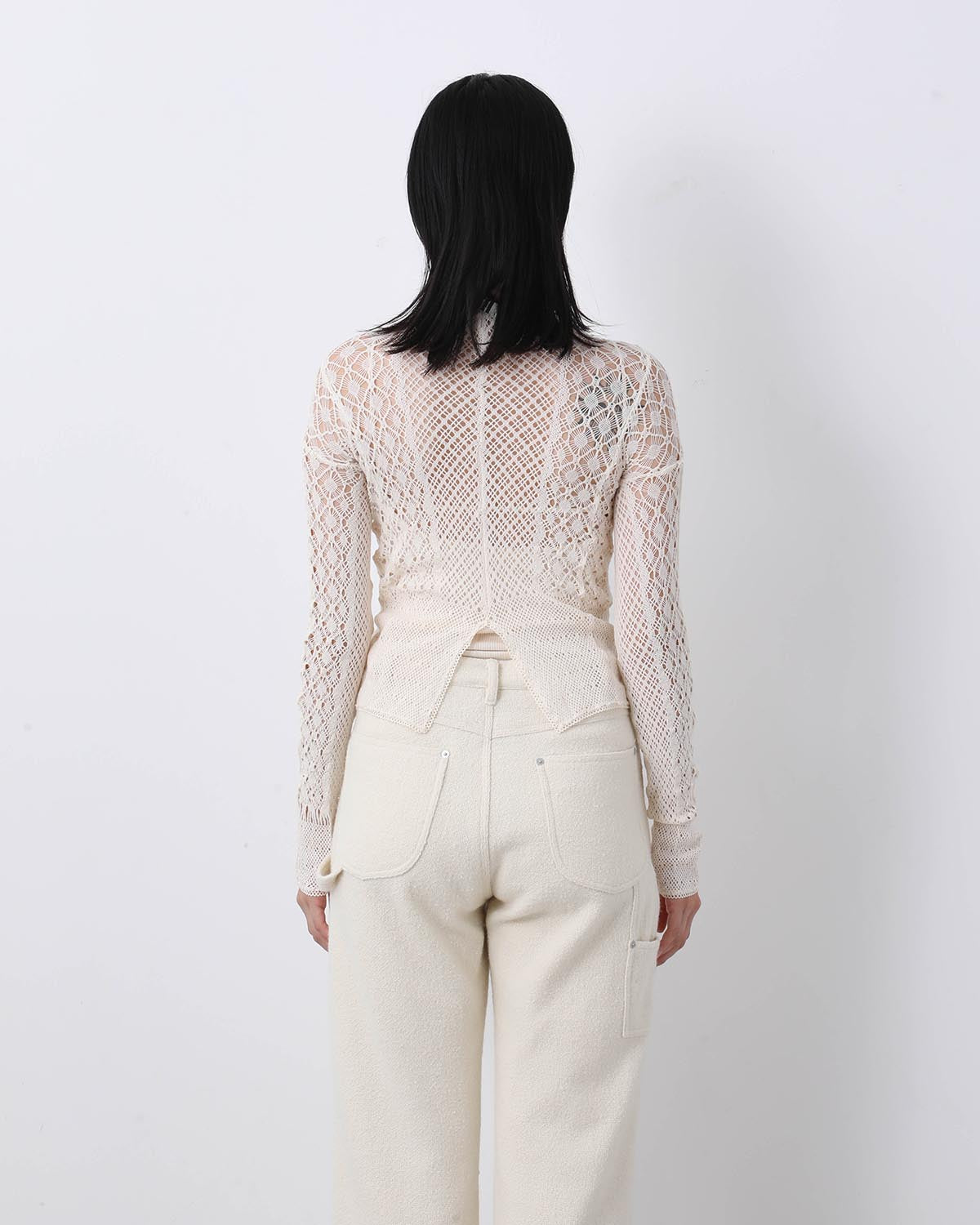 STRETCH LACE LONG SLEEVE TEE