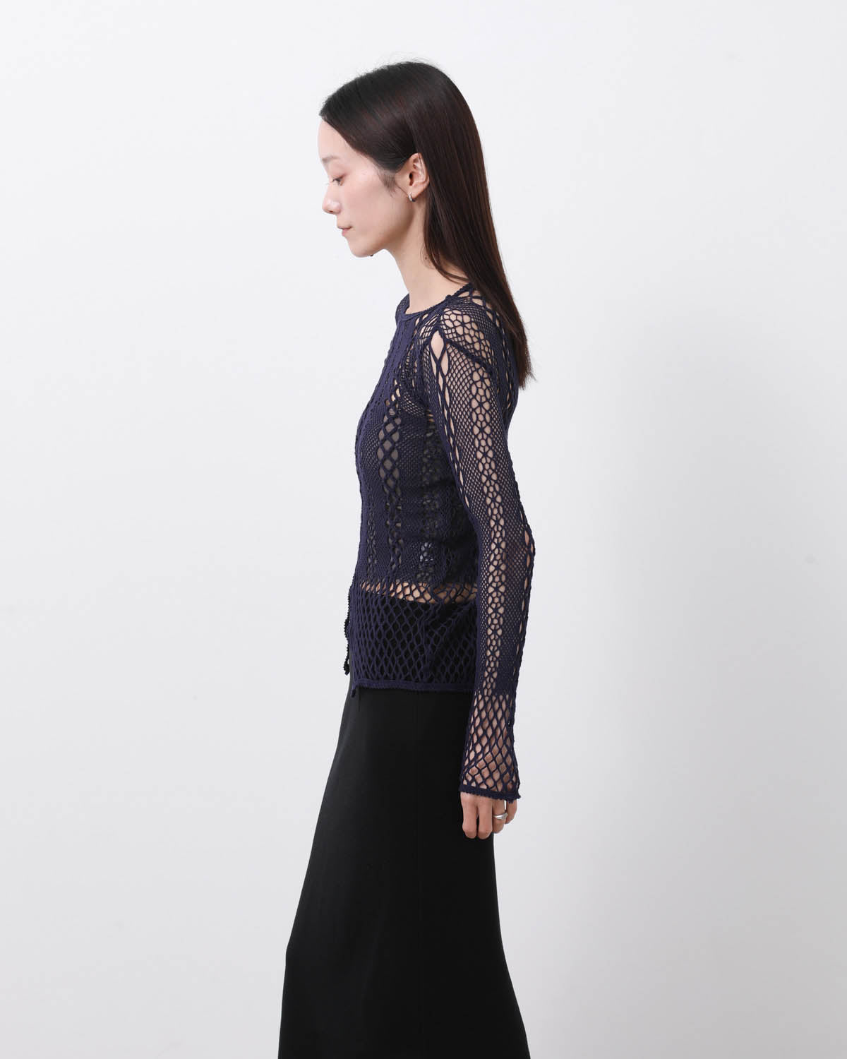 STRETCH LACE LONG SLEEVE TEE