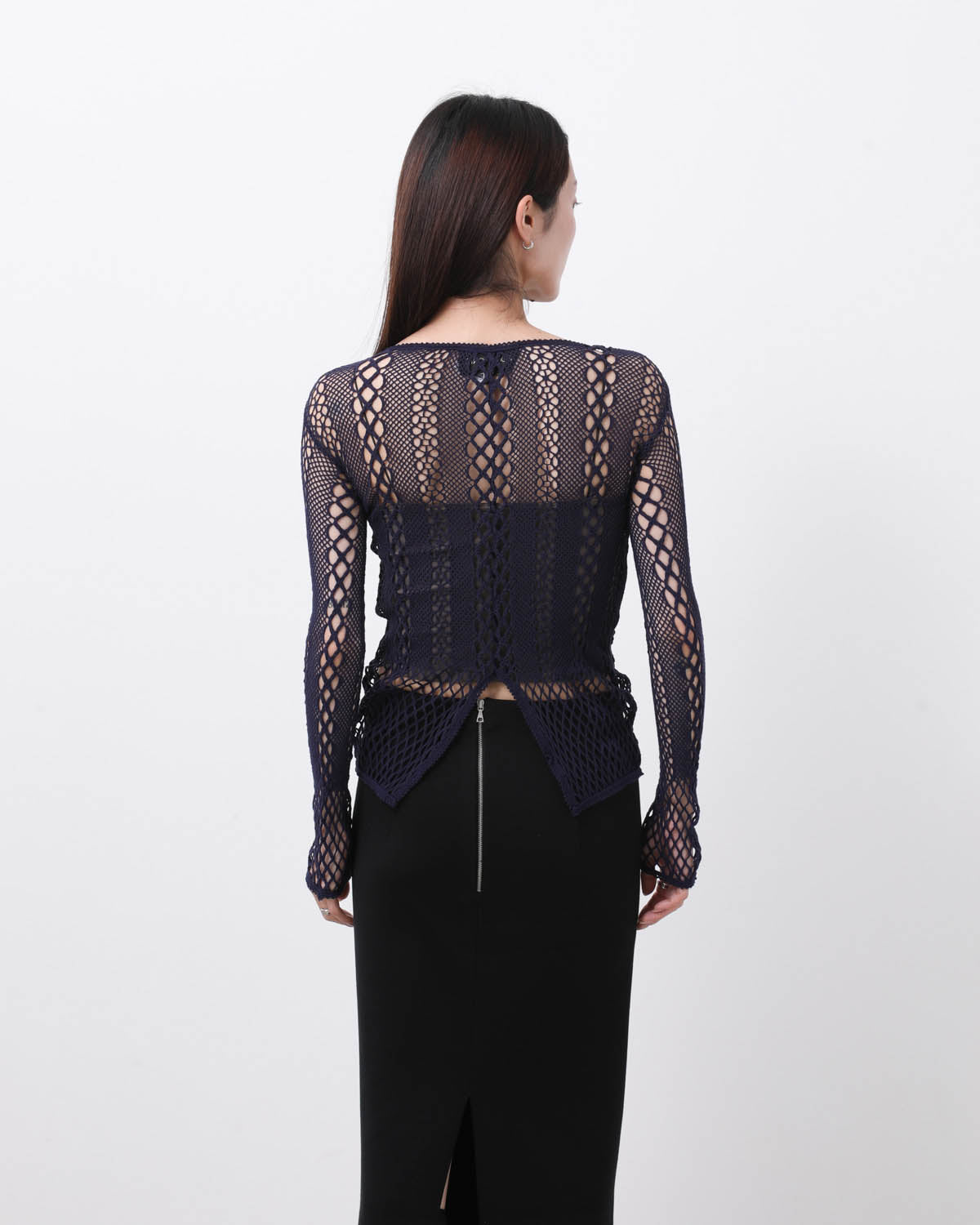 STRETCH LACE LONG SLEEVE TEE