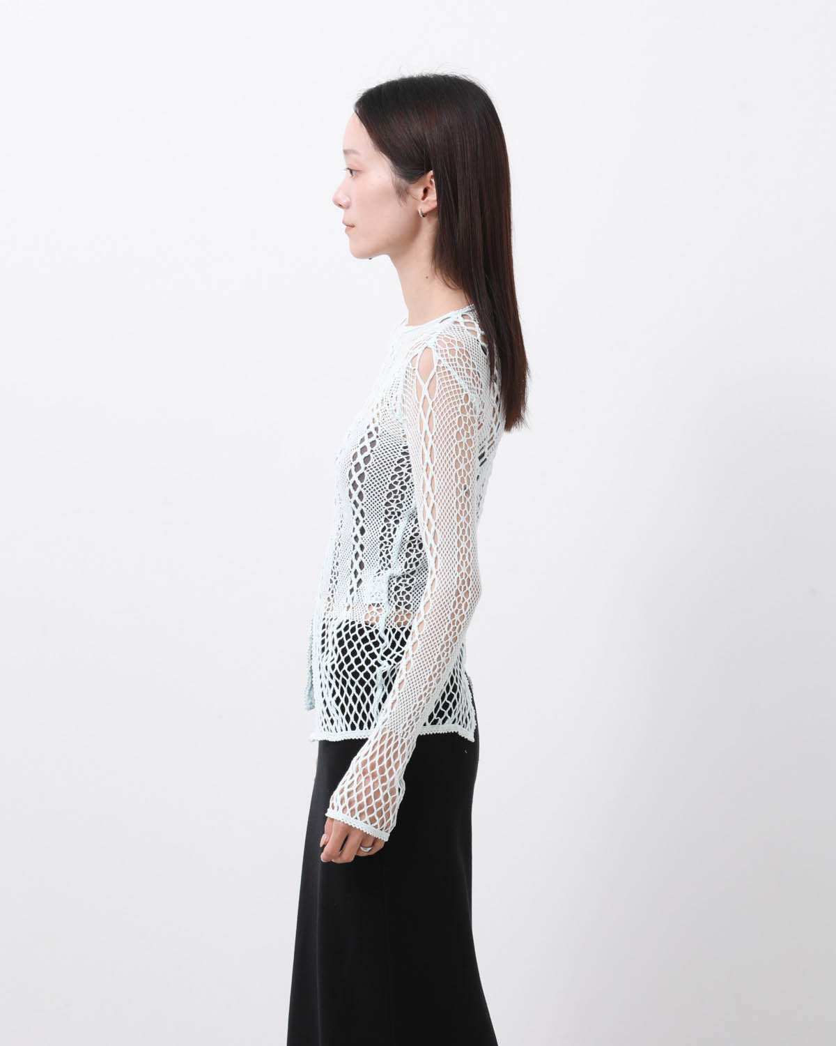 STRETCH LACE LONG SLEEVE TEE